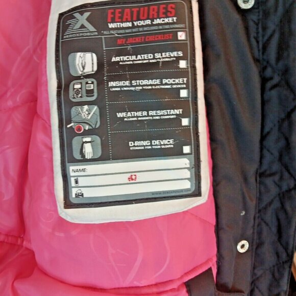 ZeroXposur Jacket XL (16) Black White Ski Coat Hood Coat insulated Water / Wind - Picture 11 of 16